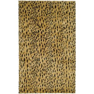 Handmade Soho Leopard Skin Beige New Zealand Wool Rug (83 X 11)