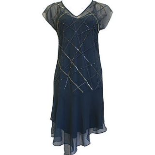 tilly flapper dress in navy by rise boutique