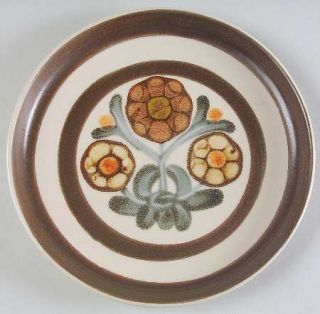 Denby Langley Mayflower Salad Plate, Fine China Dinnerware   Tan, Brown & Gray F