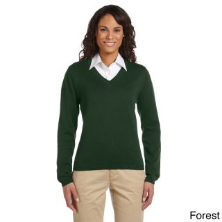 Devon and Jones Womens Layered Look V neck Sweater Green Size XXL (18)