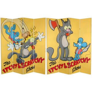Oriental Furniture Tall Double Sided Itchy and Scratchy Canvas Room