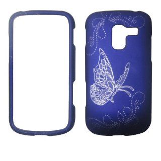 Silver Butterfly On Purple Samsung Galaxy Exhilarate I577 At&t Case Cover Hard Phone Case Snap on Cover Rubberized Touch Faceplates Cell Phones & Accessories