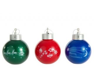 Mr. Christmas Set of 3 Holiday Scene 4.5 Ornaments —