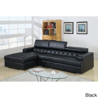 Massa Sectional Sofa Upholstered In Bonded Leather