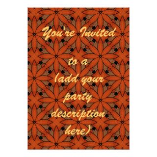 Fall flowers kaleidoscope all occasion party personalized invites
