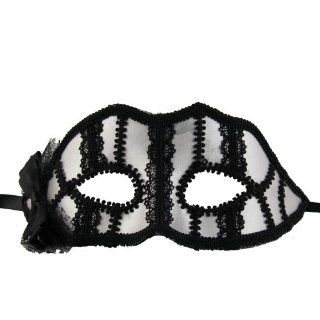 NATI Women's Venetian Party Mask Color Black Silver Toys & Games