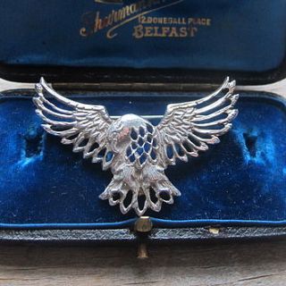 vintage sterling silver eagle brooch by ava mae designs