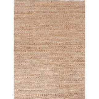 Handmade Naturals Solid pattern Brown 0.5 inch pile Rug (26 X 4)