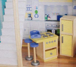 Play Wonder Dollhouse Wood Kitchen Accessory 5 Piece Set Toys & Games