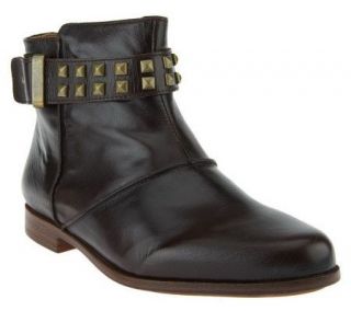 Earthies Treano Ankle Boots with Studded Buckle —