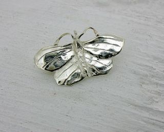 silver butterfly brooch by will bishop jewellery design