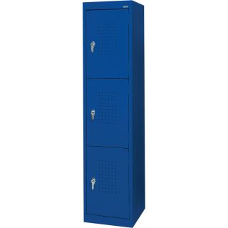 Sandusky Lee Welded Steel Storage Locker — Triple Tier, 15in.W x 18in.D x 66in.H  Lockers
