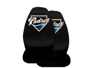 Set of 2 MLB Licensed Universal Fit Front Bucket Seat Cover   San Diego Padres Automotive