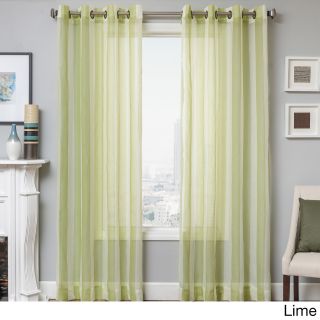 Milbrey Stripe Grommet Top Sheer Curtain Panel