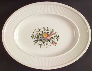 Wedgwood Conway 13 Oval Serving Platter, Fine China Dinnerware   Edme, Multicol