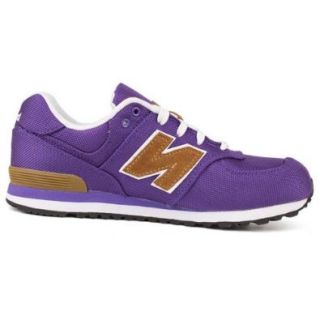 New Balance Classic Traditional 574 Purple Youths Trainers Shoes