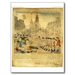 The Boston Massacre by Paul Revere Post Cards