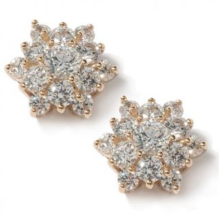 Absolute Multi Size Round Floral Cluster Stud Earrings   1.72ct