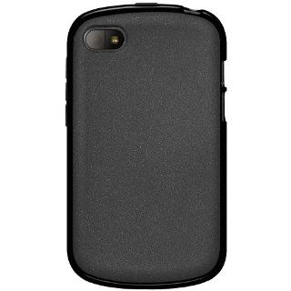 Amzer AMZ95668 Soft Gel TPU Gloss Skin Fit Case Cover for BlackBerry Q10 (Fits All Carriers)   1 Pack   Retail Packaging   Black Cell Phones & Accessories