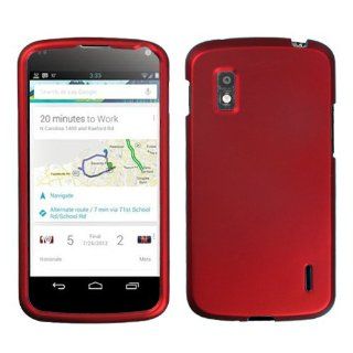 Asmyna LGE960HPCSO202NP Titanium Premium Durable Rubberized Protective Case for LG Nexus 4 E960   1 Pack   Retail Packaging   Red Cell Phones & Accessories