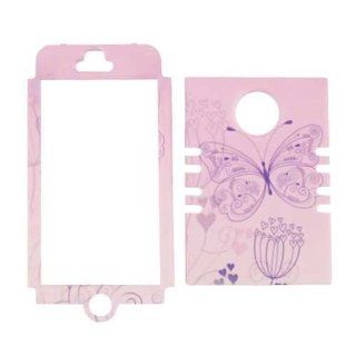 Cell Armor I5 RSNAP TE575 Snap On Case for iPhone 5   Retail Packaging   Butterfly and Flower on Pink Cell Phones & Accessories