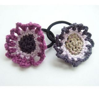 crochet flower hairband by rose sharp jones