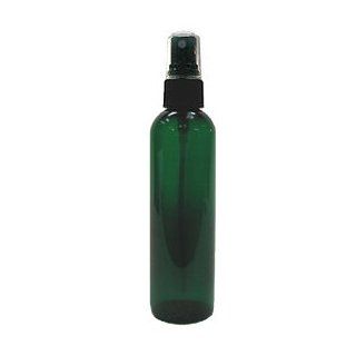 Green PET Cosmo Plastic Bottle 4oz w/ Black Atomizer (6 Bottle Pack) Health & Personal Care