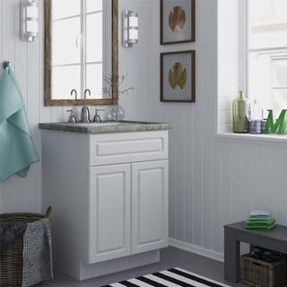 Ameriwood 24 inch White Bathroom Vanity Cabinet White Size Single Vanities