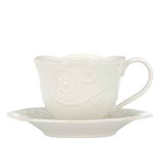 Lenox French Perle White Cup And Saucer Set