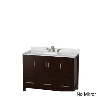 Wyndham Collection Sheffield 3 hole Faucet Espresso 48 inch Single Vanity Brown Size Single Vanities