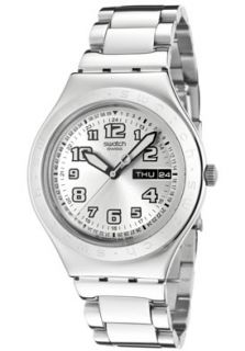 Swatch YGS716GX  Watches,Mens Irony Silver Dial Stainless Steel, Casual Swatch Quartz Watches