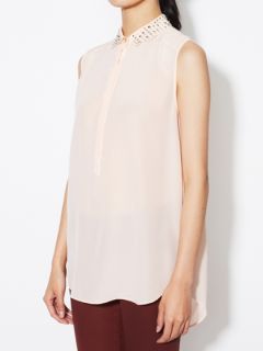 Silk Studded Collar Top by Rebecca Taylor