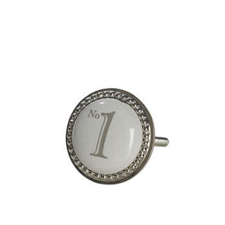 numeric silver and ceramic drawer knobs by jodie byrne