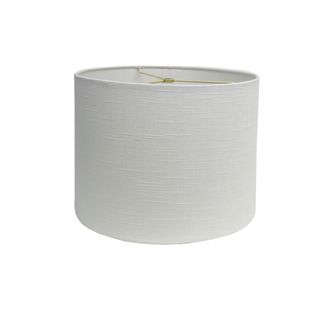 White Linen Hardback Round Lamp Shade Table Lamps