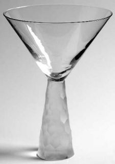 Artland Crystal Presscott Clear Frost Martini Glass   Frosted Stem,Clear Bowl