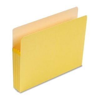 3 1/2 Inch Accordion Expansion Colored File Pocket, Straight Tab, Letter, Yellow, Sold as 1 Each  Expanding File Jackets And Pockets 