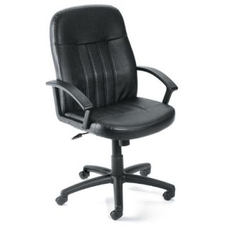 Boss Office Products Contemporary Mid Back Leather Executive Chair B8106