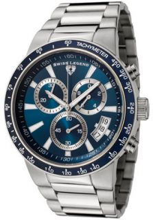 Swiss Legend 10057 33 BLB  Watches,Mens Endurance Chronograph Dark Blue Dial Stainless Steel, Chronograph Swiss Legend Quartz Watches
