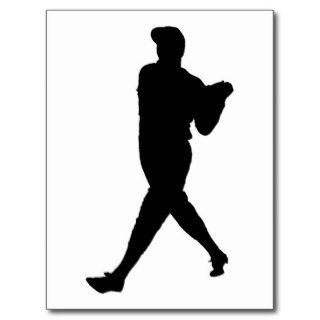Baseball Player Silhouette Postcard