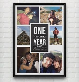 'one amazing year' personalised photo print by doodlelove