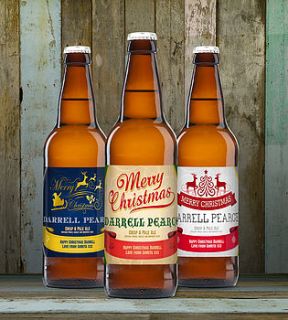 personalised christmas beer by the letteroom