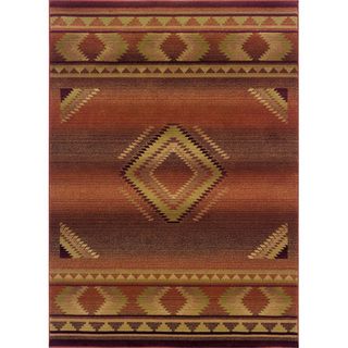 Generations Transitional Red/ Beige Rug (23 X 45)