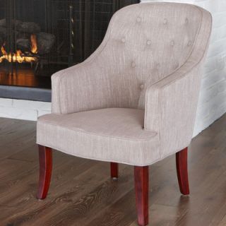Home Loft Concept Hoboken Chamois Fabric Chair NFN2142 Color Chamois / Cherry