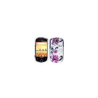 Samsung Gravity SMART Touch 2 SGH T589 GT2 Purple Lily Cell Phone Snap on Cover Faceplate / Executive Protector Case Cell Phones & Accessories
