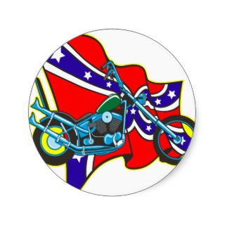 Rebel Flag Motorcycle Chopper Stickers
