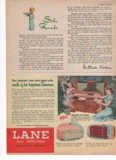 Lane Cedar Hope Chest Practical Gift Home 1950 Vintage Antique Advertisement  Prints  