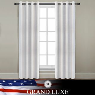 Grand Luxe Pearl All Linen Gotham Grommet Window Panel
