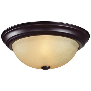 Athena Bronze Two light Glass Ceiling Fixture