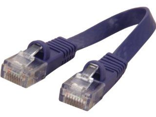Coboc 6 Inch 30AWG Cat 5e 350MHz UTP Flat Ethernet Stranded Copper Patch Cord Network Purple Cable (CY CAT5E 0.5 Purple) Computers & Accessories