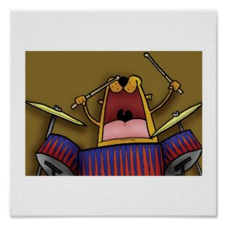 Deano plays the Drums Print